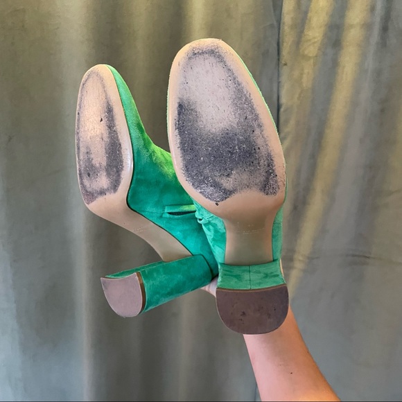 Mansur Gavriel Suede 95mm Ankle Boot - Verde - Picture 11 of 11